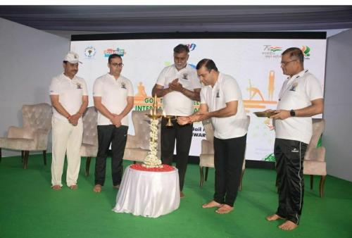 Goa tourism celebrated International yoga day 2022 at Fort Aguada ( jail museum), Candolim, Goa.