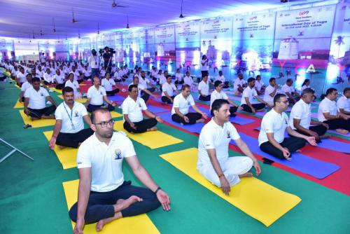 Goa tourism celebrated International yoga day 2022 at Fort Aguada ( jail museum), Candolim, Goa.