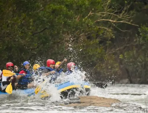 Hon Ble Tourism Minister Shri Rohan A Khaunte Took Part In White Water Rafting On The Mhadei River Promoting Goa's Hinterlands And Fostering Sustainable Tourism At Valpoi Sattari